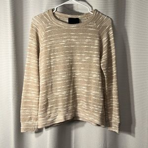 Harlow & Graham Tan and White lightweight Spring Sweater size Small